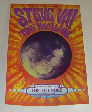 Steve Vai At The Fillmore 2016 - Official Venue Poster