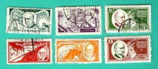 Latvia Lettland Set Of 6 Stamps Sc.  B66 - 71 M.  153a - 158a 61