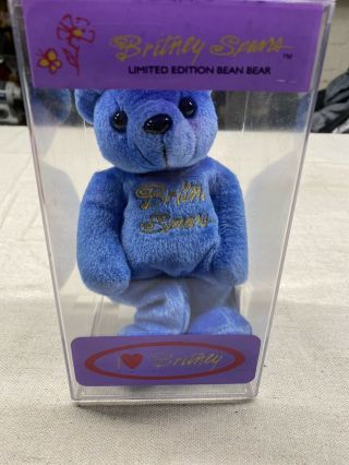 Britney Spears Limited Edition Bean Bear (blue).  Ln