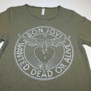 Bon Jovi Wanted Dead Or Alive Concert Tour Tee T Shirt Womens M