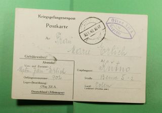 Dr Who 1940 Germany Pow Frank Postcard To Poland Wwii Censored F64419