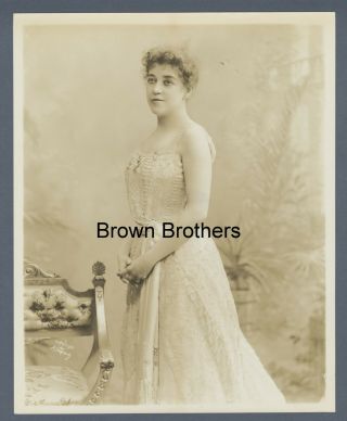 1890s Metropolitan Opera Soprano Emma Nevada Oversized Photo - Brown Bros