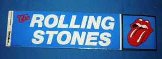 1983 Rollings Stones Bumper Sticker Tongue And Lip Logo Decal Music