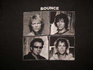 Bounce Summer Tour 2003 Bon Jovi Black T Shirt Adult M Medium 19.  5 X 26