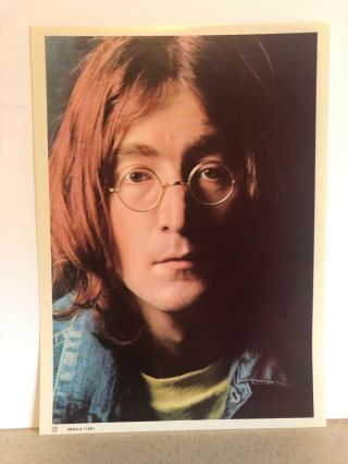 The Beatles White Album John Lennon Insert Photo 1978 Nm Color