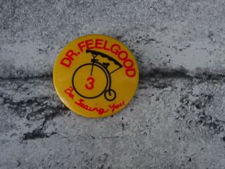 Dr Feelgood Vintage Pin Badge 1970 