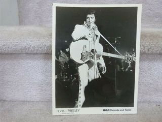 Vintage Elvis Presley Glossy Black & White Concert Photo 8 " X10 " Euc