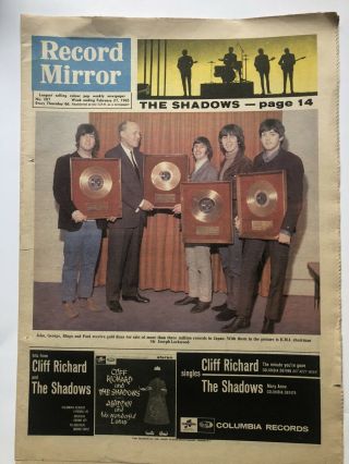 Record Mirror Feb 27th 1965 The Beatles,  Rolling Stones,  Chuck Berry Ex