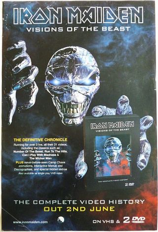 Iron Maiden Visions Of The Beast Official Uk Record Company Poster