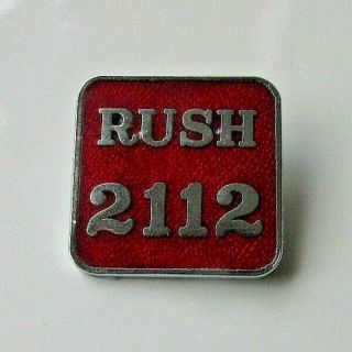Rush 2112 Vintage Red Enamel Pin Badge Made In England Old Retro