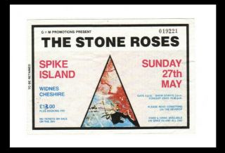 Stone Roses - Spike Island Ticket Picture Poster Print A3 30x42cm/ 11.  7 X 16.  5”