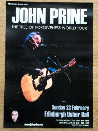 John Prine Concert Poster Edinburgh 23/2/2020 The Tree Of Forgiveness Tour Gig