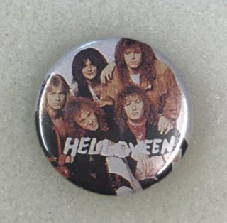 Vintage Helloween Button Metal Pin Badge Made In England Old Stock 1980s