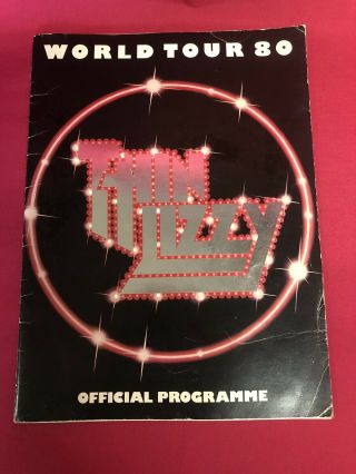 Thin Lizzy World Tour 1980 Programme Vintage Concert Memorabilia Post
