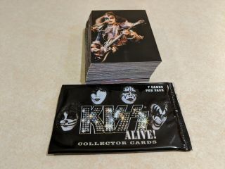 Kiss Alive 2001 Neca Complete Trading Card Set With Wrapper Nm -