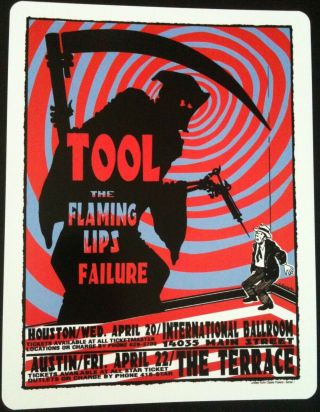 Tool Flaming Lips Failure Concert Poster Lindsey Kuhn Design