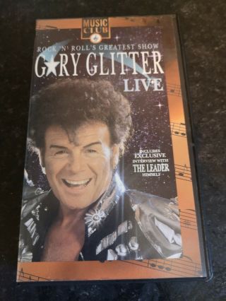 Rock And Rolls Greatest Show Gary Glitter Live Vhs Video Exc/cond