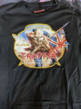 Iron Maiden Trooper Beer T - Shirt Size L