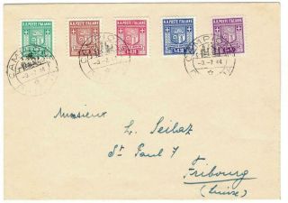 Italy Local Issues Campione 1944 - Full Set On Cover Perf 11 / N5577