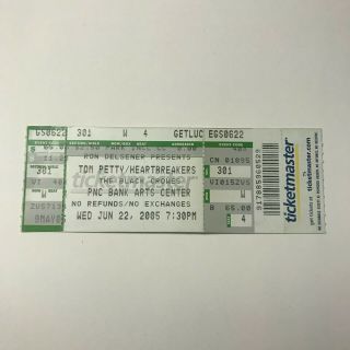 Tom Petty Heartbreakers With The Black Crowes Concert Ticket Stub 2005