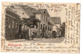 Russia/latvia Postcard Hasenpoth (aizpute) Street View