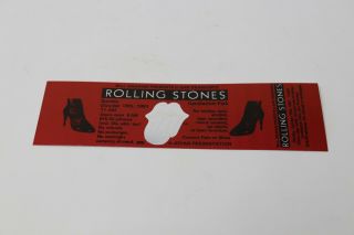 Red Rolling Stones Ticket For The Concert At Candlestick Park On Oct 17th 1981