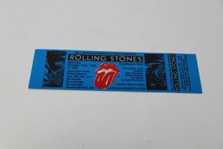 Blue Rolling Stones Ticket For The Concert At Candlestick Park On Oct 17th 1981