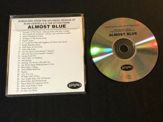 Elvis Costello ‘almost Blue Bonus Disc’ 2004 Promo Cd