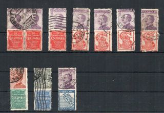 1920´s Italy Advertising Stamps Lot,  Very Scarce,  High Value
