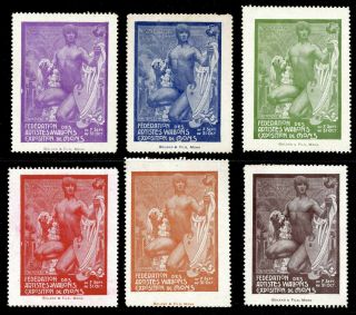 Belgium Poster Stamps - 1913 Mons - Exhibition - Federation Of Walloon Artists