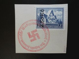 Local Deutsches Reich Wwll Overprint Niklasdorf Signed