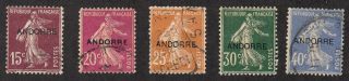 Andorra - French - 1931 - Sc 6 - 10 - Used/h - 9 H