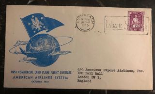 1945 Limerick Ireland First Flight Cover Ffc To London England Commercial Overs