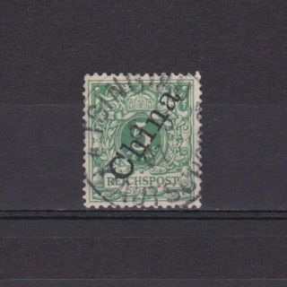 China Germany Kiautschou 1898,  Mi V2ii,  Postmark Tsingtau Type 7,  56°