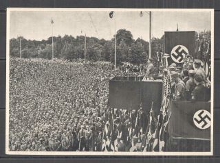 H0787 Deutsches Reich Adolf Hitler Speech Wwii Rare Photographs Cigarette Cards