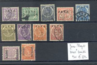 Dutch Indies Ned Indie 11 Stamps Varieties Cv € 134 - - - F/vf