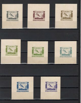 ,  1951 Winter Sports 4 Nominal In Different Colour Thick Paper