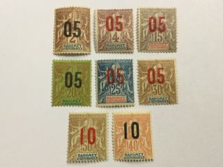Old Stamps Dahomey X 8