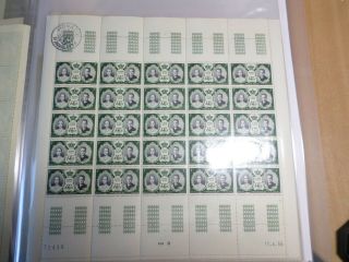 Monaco Stamps 1956 Royal Wedding Prince Rainier & Grace Kelly Complete Sheet 1f