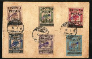 Albania Albanien Albanie 1919 Set Of Stamps With Scutari Seal