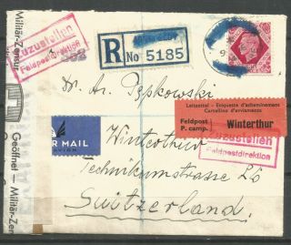 Poland,  Registered Air Mail Letter To A 