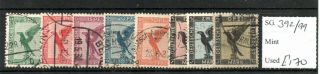 Germany 1926/27 Airmail Set Sg392/399 Sg Cv £170