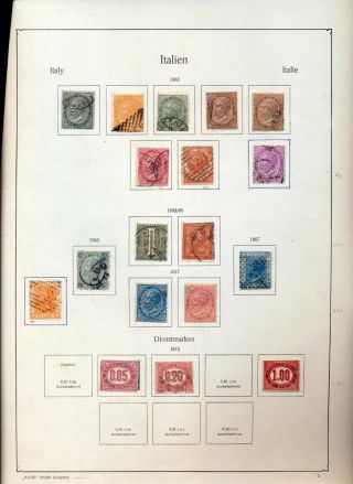 Italy 1863/88 M&u On Pages (apprx 50 Items) Zz 880