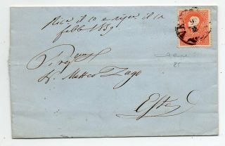1859 Italy Lombardy - Venetia Cover,  Scarce Stamp / Cancel,  Contents