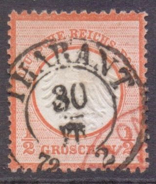 Germany Postmark / Cancel " Tharant " 1872 On Embossed 1/2 Groschen