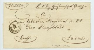 GERMANY SLOVENIA 1854 Stampless Cover from GOTSCHEE to LAIBACH 2