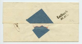 GERMANY SLOVENIA 1854 Stampless Cover from GOTSCHEE to LAIBACH 3