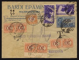 Italy 1933 Cattolica Cover (front) To Ravenna,  T Postage Due Segnatasse