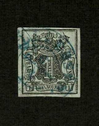 Hanover Germany 1850 Sc 1 - 1gg Coat Of Arms Xf