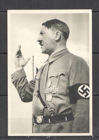 H0846 Deutsches Reich Adolf Hitler Speech Wwii Rare Photographs Cigarette Cards